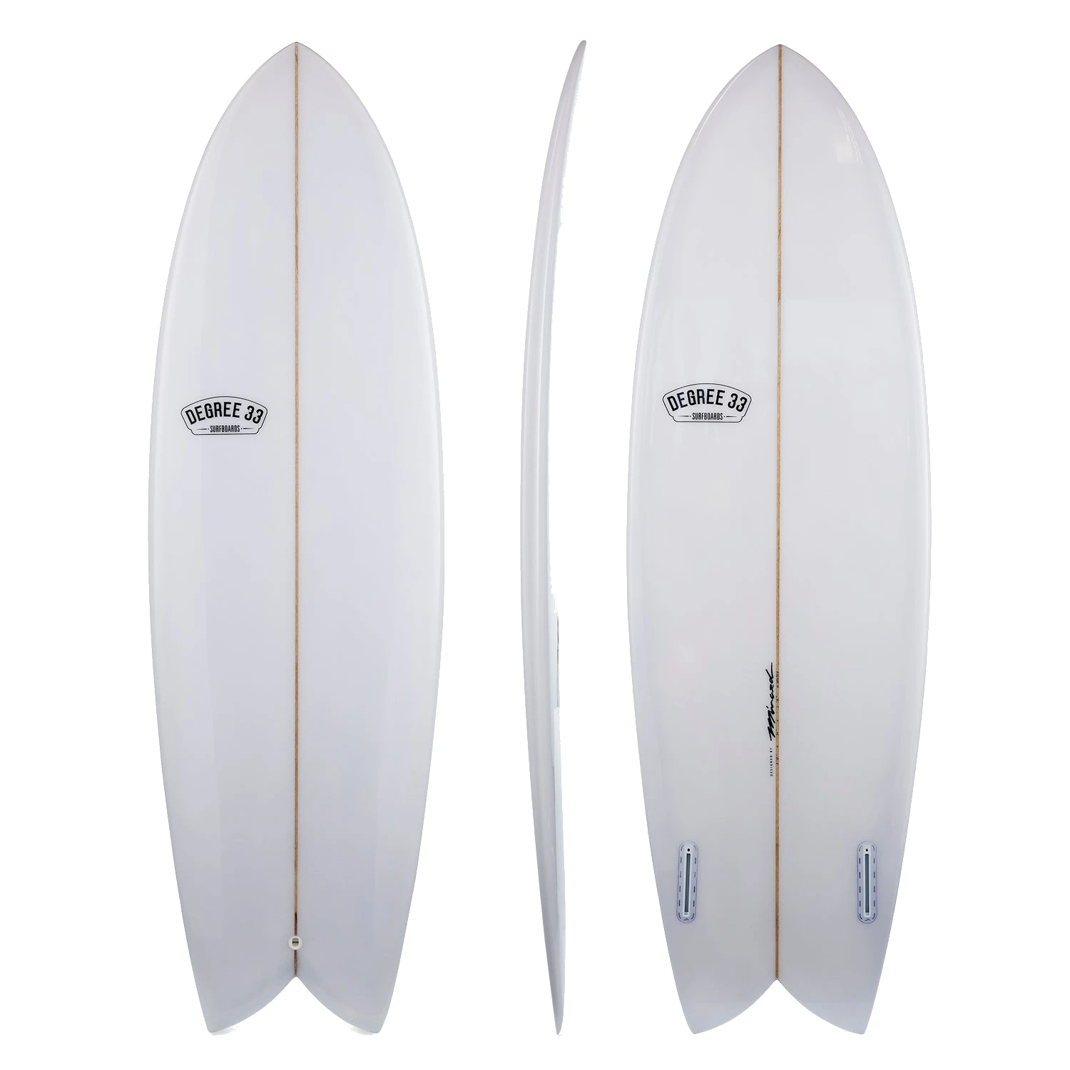 Retro Fish Surfboard (Poly) by Degree 33 Surfboards
