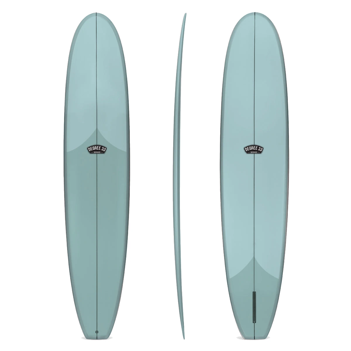 Classic Longboard Surfboard Aqua Resin Tint (Poly) by Degree 33 Surfboards