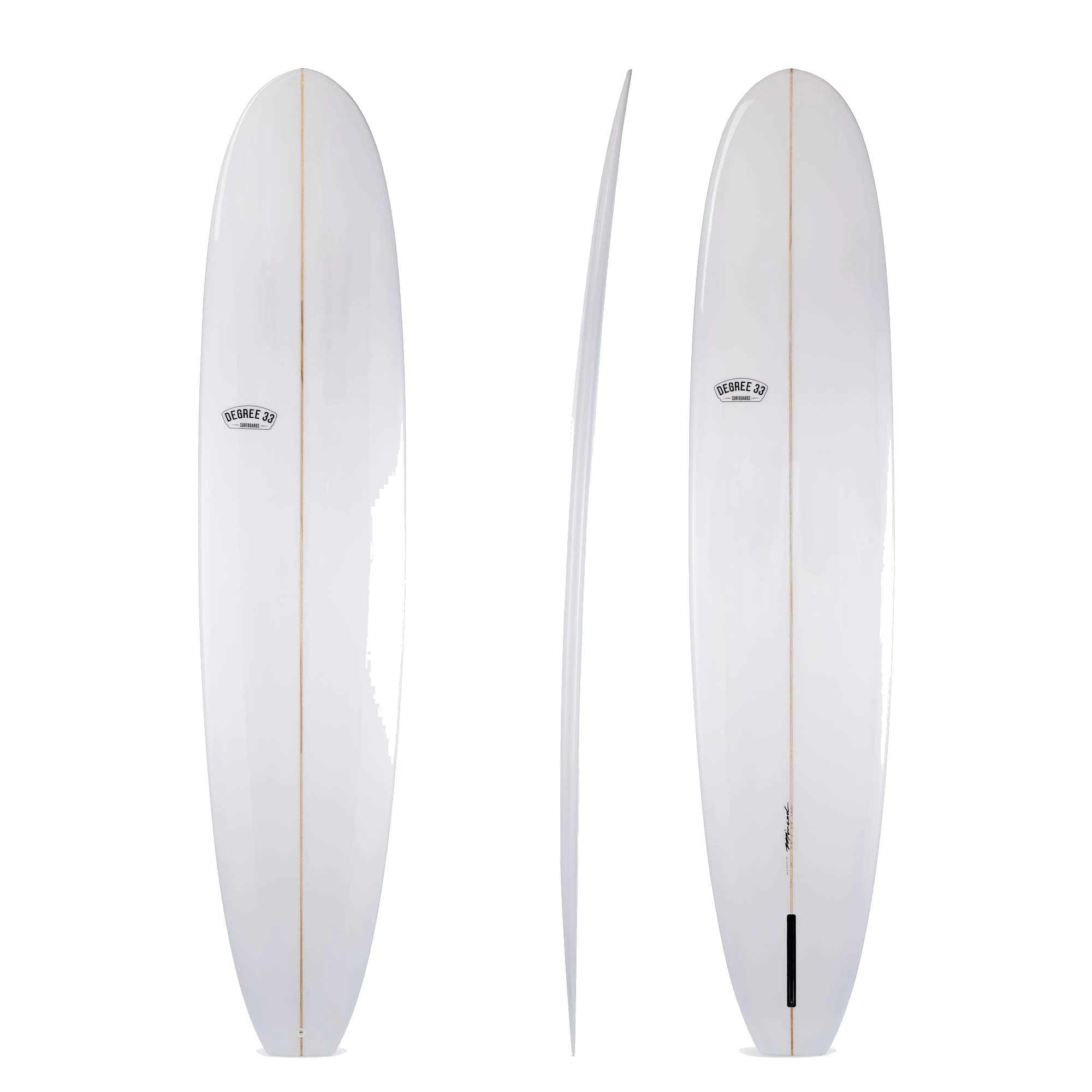 Classic Longboard Surfboard Darkwood Stringer (Poly) by Degree 33 Surfboards