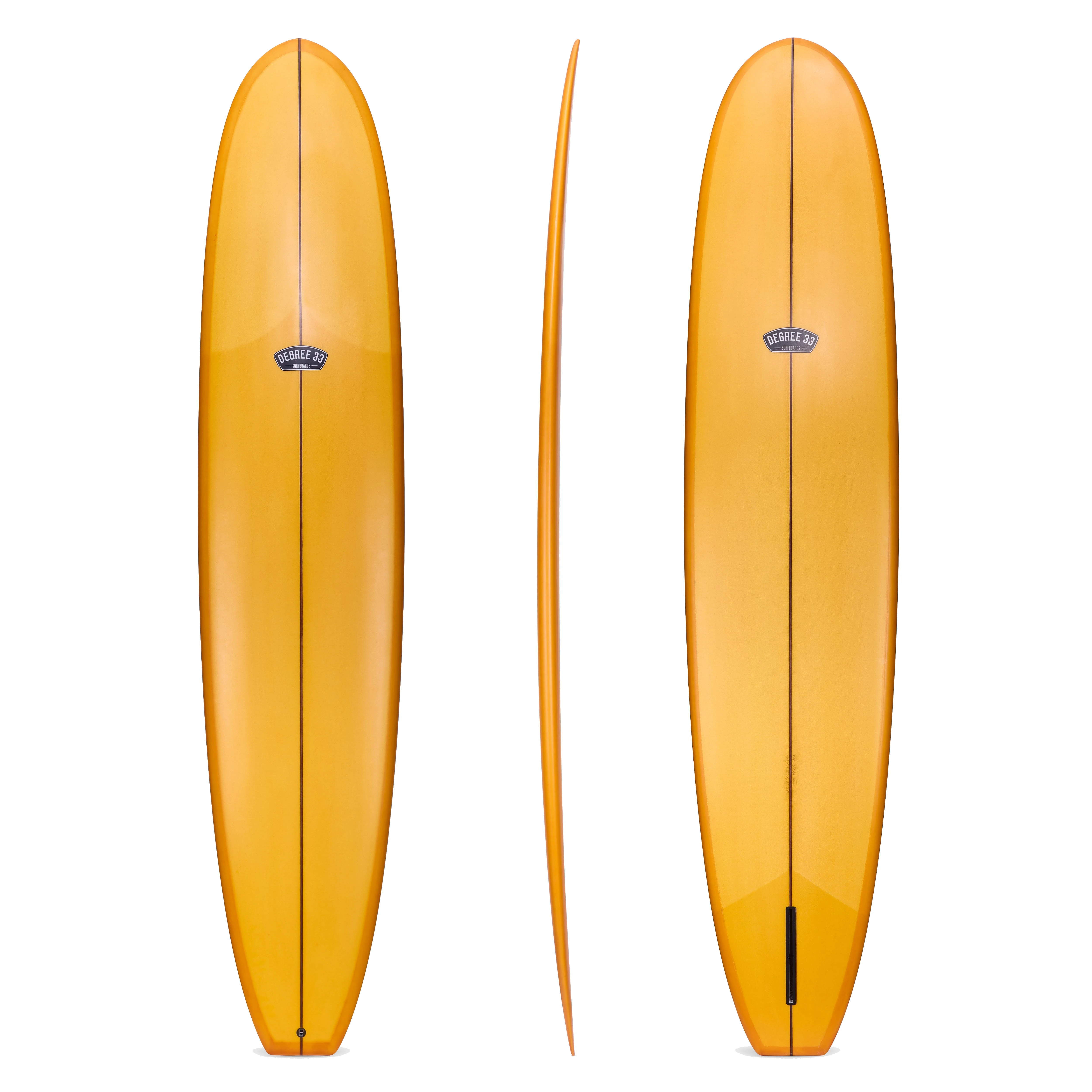Classic Longboard Surfboard Coral Resin Tint (Poly) by Degree 33 Surfboards