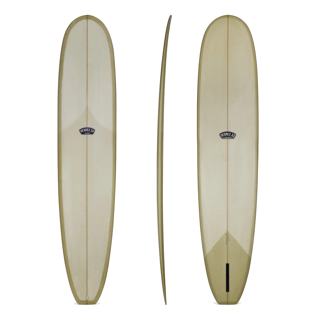 Classic Noserider Longboard Surfboard Seaweed Resin Tint (Poly) by Degree 33 Surfboards