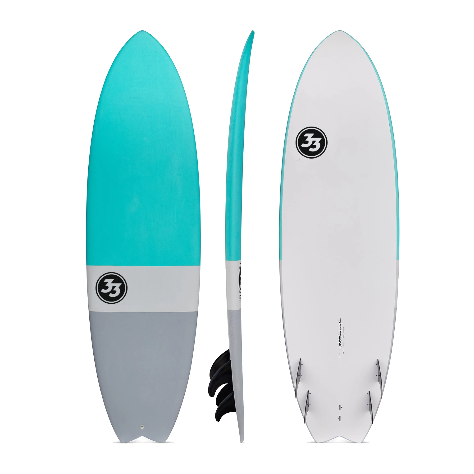 Easy Rider Surfboard Aqua Dip (Hybrid Epoxy Soft Top) by Degree 33 Surfboards